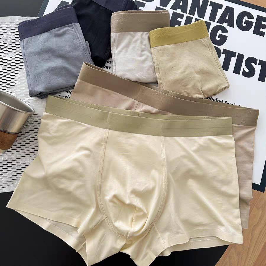 Men's 3-Pack Combo Ice Silk Boxer Briefs: Cool & Breathable Comfort