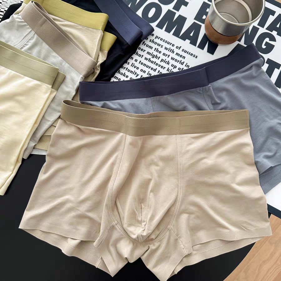Men's 3-Pack Combo Ice Silk Boxer Briefs: Cool & Breathable Comfort