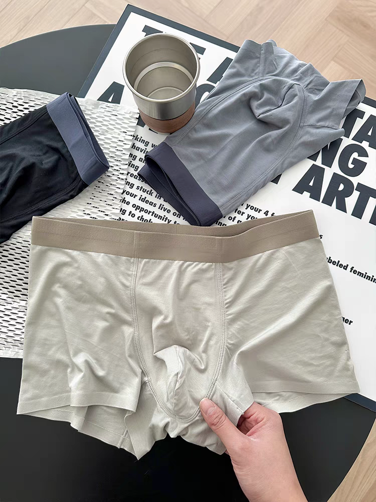 Men's 3-Pack Combo Ice Silk Boxer Briefs: Cool & Breathable Comfort