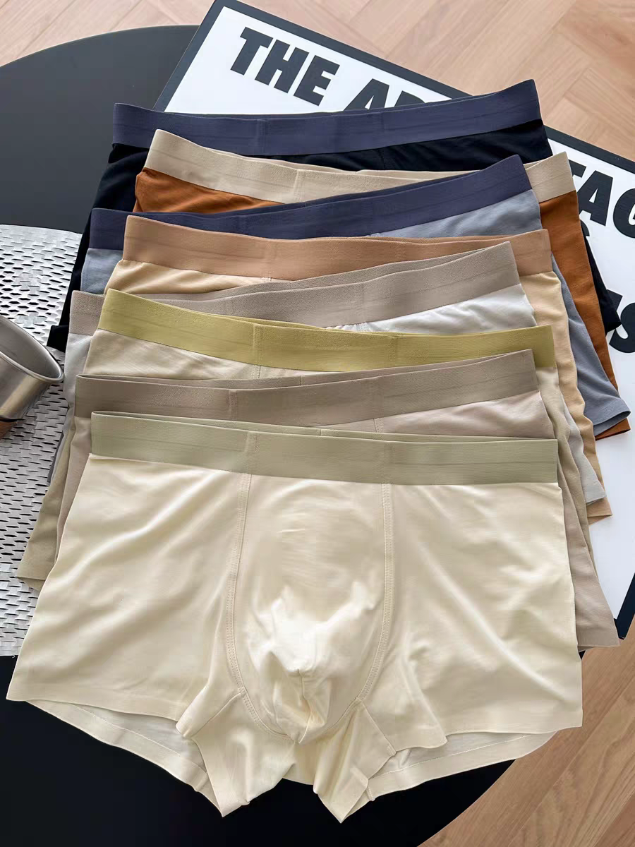 Men's 3-Pack Combo Ice Silk Boxer Briefs: Cool & Breathable Comfort