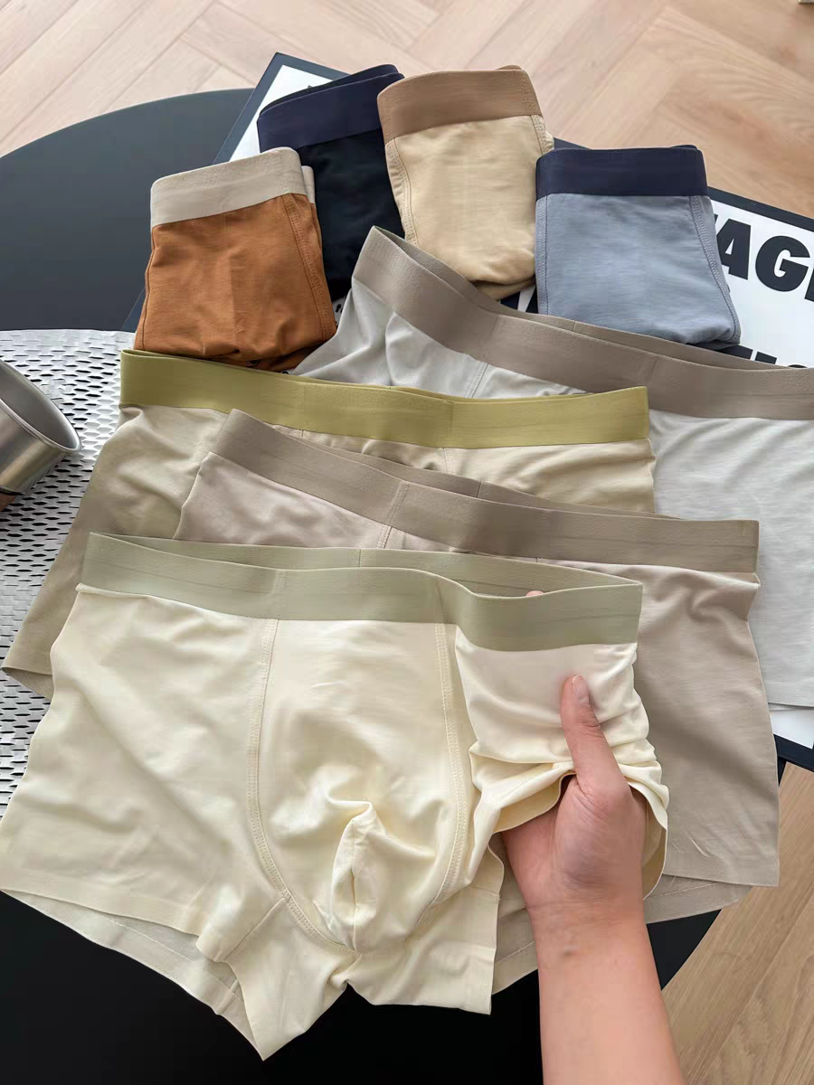 Men's 3-Pack Combo Ice Silk Boxer Briefs: Cool & Breathable Comfort